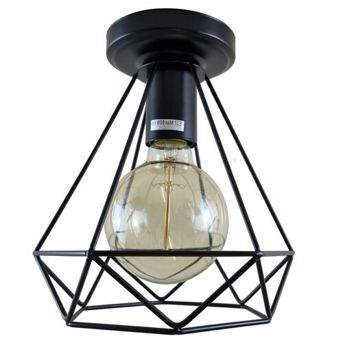 Industrial Retro Vintage Flush Mount Ceiling Light Lamp Fittings for Kitchen Island Home Decor~1137 - No - Black