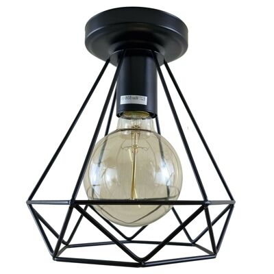 Accesorios de lámpara de luz de techo de montaje empotrado retro vintage industrial para la decoración del hogar de la isla de cocina ~ 1137 - No - Negro