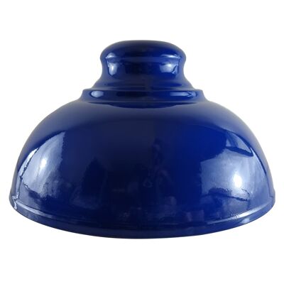 Marineblauer Industrie-Metall-Easy-Fit-Lampenschirm in kurviger Form für Wohnzimmer, Küche, Esstisch, Schlafzimmer ~ 1141