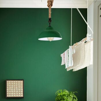 Suspension suspendue au plafond en métal de style rétro vintage ~ 1168 - Vert - Oui 7