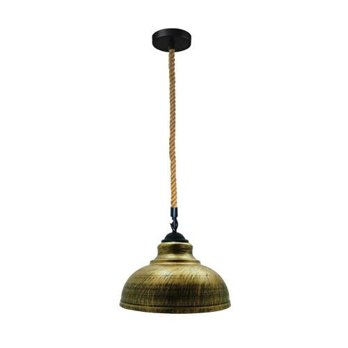 Retro Vintage Style Metal Ceiling Hanging Pendant Light~1168 - Brushed Brass - Yes