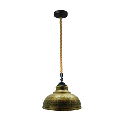 Lámpara colgante colgante de techo de metal de estilo retro vintage ~ 1168 - Latón cepillado - Sí
