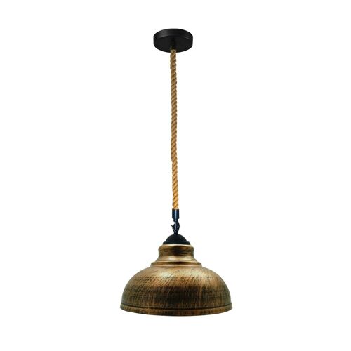 Retro Vintage Style Metal Ceiling Hanging Pendant Light~1168 - Brushed Brass - No