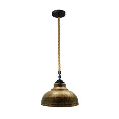 Lampada a sospensione a soffitto in metallo stile vintage retrò ~ 1168 - ottone spazzolato - n