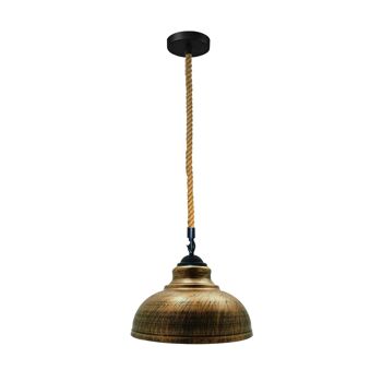 Suspension suspendue au plafond en métal de style rétro vintage ~ 1168 - Laiton brossé - Non 1