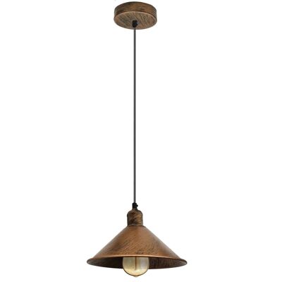 Industrieller Retro-Vintage-rustikaler Lampenschirm zum Aufhängen an der Decke, gebürsteter Lampenschirm ~ 1170 – gebürstetes Kupfer – ja