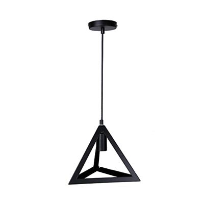 Lampe à cadre en fil métallique triangle noir Cage en fil de lumière ~ 1175