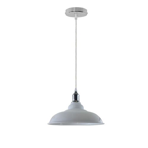New Vintage Pendant Ceiling Shade Industrial Chandelier Flush mount Lighting UK~1176 - White - Without Bulb