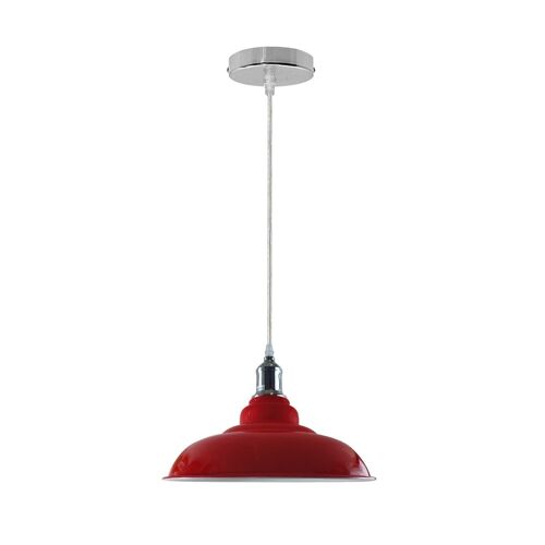 New Vintage Pendant Ceiling Shade Industrial Chandelier Flush mount Lighting UK~1176 - Red - Without Bulb