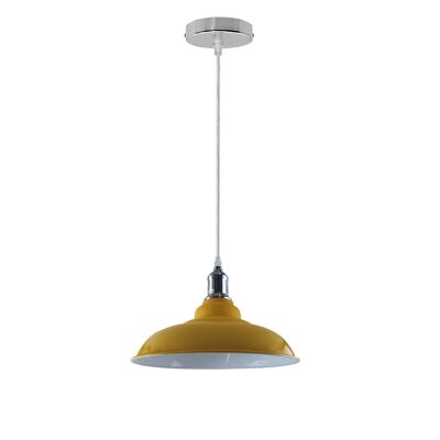 New Vintage Pendant Ceiling Shade Industrial Chandelier Flush mount Lighting UK~1176 - Yellow - Without Bulb