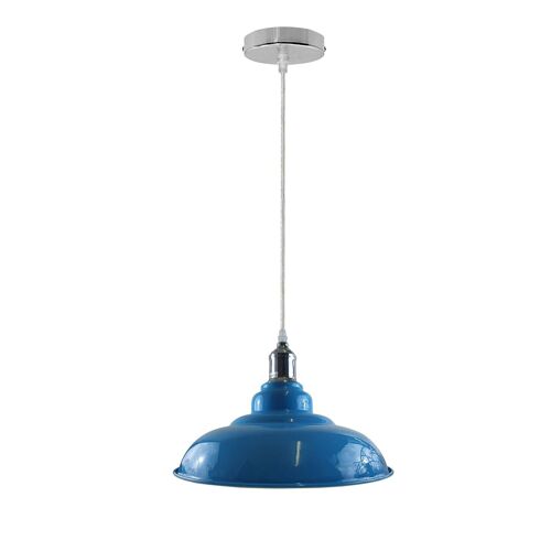 New Vintage Pendant Ceiling Shade Industrial Chandelier Flush mount Lighting UK~1176 - Light Blue - Without Bulb