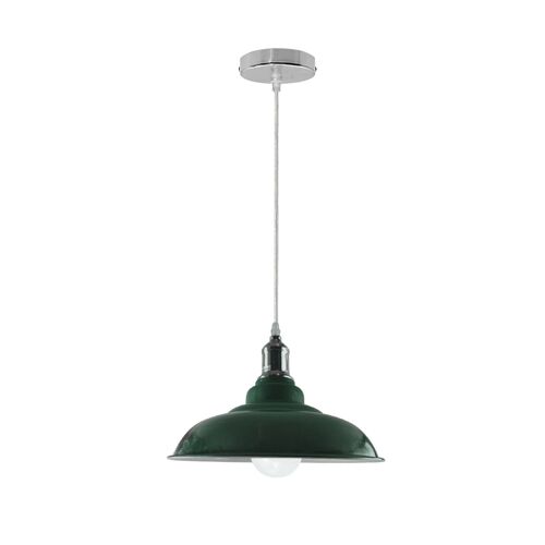 New Vintage Pendant Ceiling Shade Industrial Chandelier Flush mount Lighting UK~1176 - Green - With Bulb