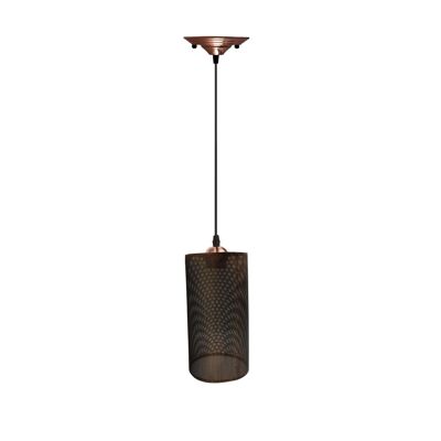 Deckenrosette zum Aufhängen, Unterputz-Anhänger, Lampenschirm, Beleuchtungsset ~ 1185 – Rustikales Rot – ohne Glühbirne