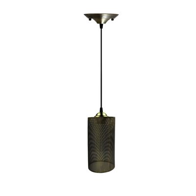 Deckenrosette zum Aufhängen, Unterputz-Anhänger, Lampenschirm, Beleuchtungsset ~ 1185 – Messing gebürstet – ohne Glühbirne