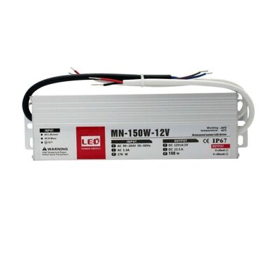 Transformador de fuente de alimentación de controlador LED impermeable DC12V IP67 12.5A 150W ~ 3346