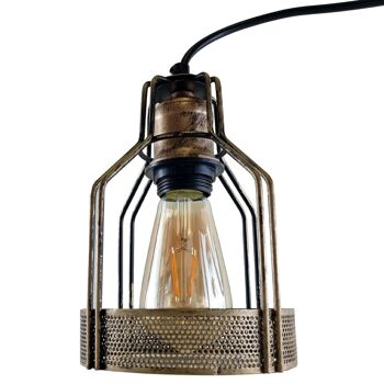 Vintage rétro industriel plafond pendentif salon cuisine intérieur suspension lampe oiseau cage éclairage ~ 1202 - avec ampoule 7