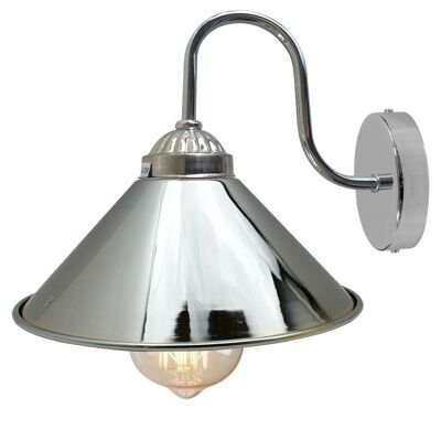 Moderne Retro-Wandleuchte aus Metall für den Innenbereich, Kücheninsel, Leuchte ~ 1205 – Kegel – mit Glühbirne