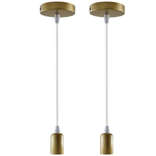 Modern Retro E27 Ceiling Pendant Holder Indoor Hanging Suspension Light Fitting Set~1206 - 2PCS - Without Bulb