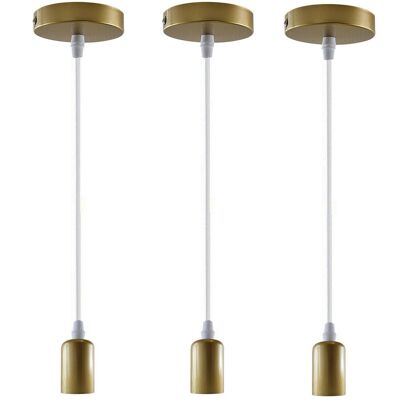 Modern Retro E27 Ceiling Pendant Holder Indoor Hanging Suspension Light Fitting Set~1206 - 3PCS - Without Bulb
