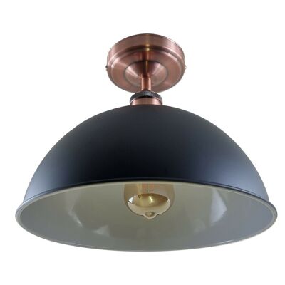 Vintage Ceiling Metal Light Modern Retro Industrial lighting Coffee Bar Indoor Fixtures~1218 - Dome Shape - With Bulb