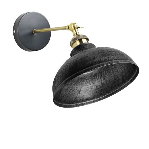 Modern Industrial Vintage Retro Loft Sconce Wall Light Lamp Fitting Fixture UK~1220 - Without Bulb - Brushed Silver