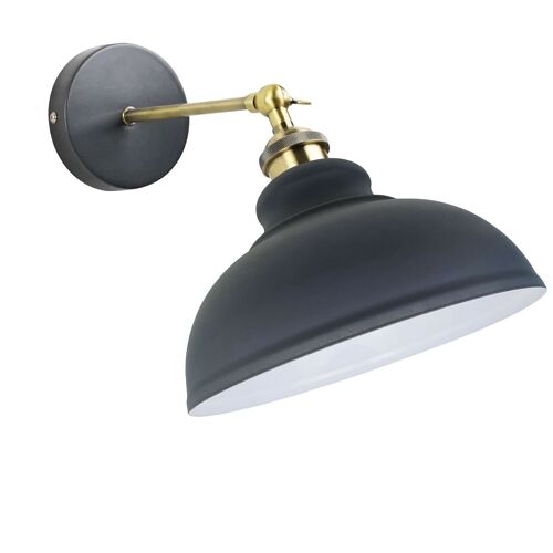 Modern Industrial Vintage Retro Loft Sconce Wall Light Lamp Fitting Fixture UK~1220 - Without Bulb - Grey