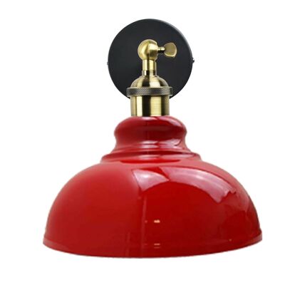 Moderne industrielle Vintage Retro Loft Sconce Wandleuchte Lampe Leuchte UK ~ 1220 – ohne Glühbirne – rot