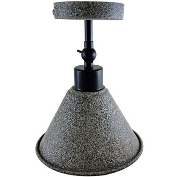 Kit d'éclairage pour abat-jour conique en métal pour plafond industriel rétro ~ 1223 - Sans ampoule 1