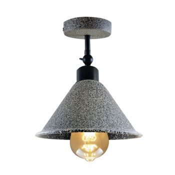 Kit d'éclairage pour abat-jour conique en métal pour plafond industriel rétro ~ 1223 - Sans ampoule 2