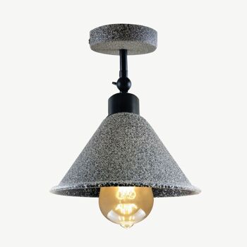 Kit d'éclairage pour abat-jour conique en métal pour plafond industriel rétro ~ 1223 - Sans ampoule 3