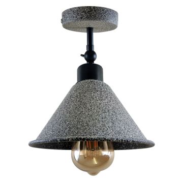 Kit d'éclairage pour abat-jour conique en métal pour plafond industriel rétro ~ 1223 - Sans ampoule 4