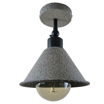 Kit d'éclairage pour abat-jour conique en métal pour plafond industriel rétro ~ 1223 - Sans ampoule 7