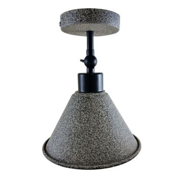 Kit d'éclairage pour abat-jour conique en métal pour plafond industriel rétro ~ 1223 - Sans ampoule 8