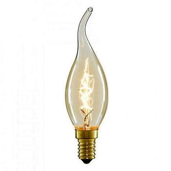 Vintage Retro C35 Candle Light Bulb Edison Filament Style 60W Candle Lamp ~ 1224 - Pack 3 4