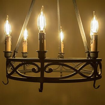 Vintage Retro C35 Candle Light Bulb Edison Filament Style 60W Candle Lamp ~ 1224 - Pack 5 2