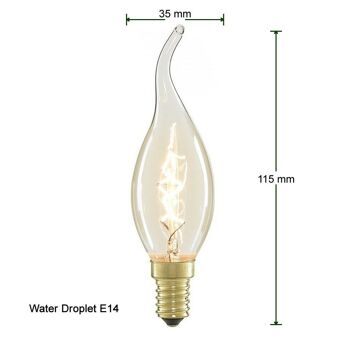 Vintage Retro C35 Candle Light Bulb Edison Filament Style 60W Candle Lamp ~ 1224 - Pack 5 3