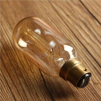 Vintage Filament Incandescent Edison Tall Bulb Dimmable B22 E27 Lumière industrielle décorative ~ 1225 - T45 E27 4