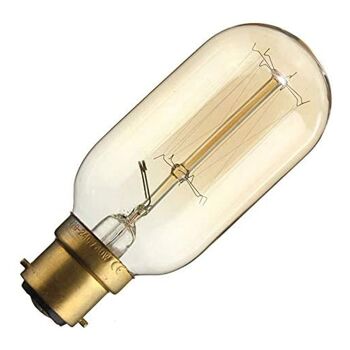 Vintage Filament Incandescent Edison Tall Bulb Dimmable B22 E27 Lumière industrielle décorative ~ 1225 - T45 E27 6