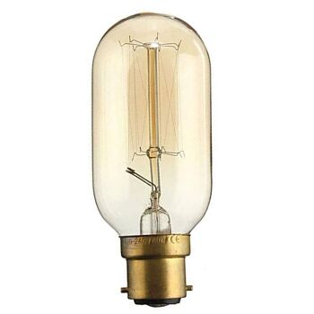 Vintage Filament Incandescent Edison Tall Bulb Dimmable B22 E27 Lumière industrielle décorative ~ 1225 - T45 E27 7
