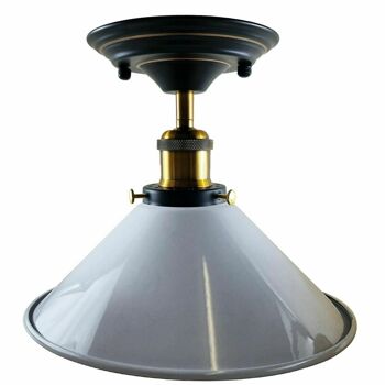 Plafonnier Vintage Shades Metal Shaded Design Indoor Lighting ~ 1227 - Blanc - Sans ampoule 1