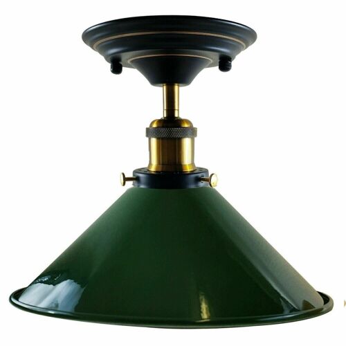 Vintage Ceiling Light Shades Metal Shaded Design Indoor Lighting~1227 - Green - Without Bulb