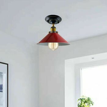 Plafonnier Vintage Shades Metal Shaded Design Indoor Lighting ~ 1227 - Vert - Avec ampoule 7