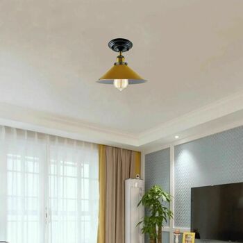 Plafonnier Vintage Shades Metal Shaded Design Indoor Lighting ~ 1227 - Vert - Avec ampoule 8