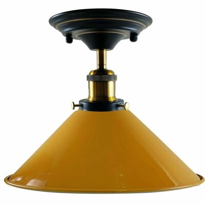 Vintage Ceiling Light Shades Metal Shaded Design Indoor Lighting~1227 - Yellow - Without Bulb