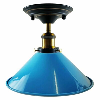 Vintage Ceiling Light Shades Metal Shaded Design Indoor Lighting~1227 - Blue - Without Bulb