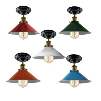 Plafonnier Vintage Shades Metal Shaded Design Indoor Lighting ~ 1227 - Rouge - Sans ampoule 9