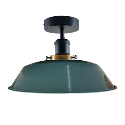 Modern Industrial Ceiling Light Fitting Flush Mount Light Metal Shade~1228 - Blue - Without Bulb