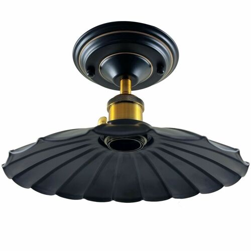 Modern Retro Light Shades Ceiling Metal Kitchen Lampshade Vintage Home Indoor Lighting~1230 - Black - Without Bulb