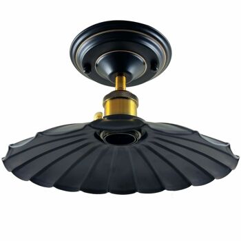 Abat-jour de cuisine en métal pour plafond, rétro moderne, éclairage intérieur vintage ~ 1230 - Noir - Sans ampoule 1