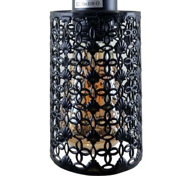 Moderne Vintage Industriel Rétro Applique Murale Noir Applique Avec Barrel Cage Lampe Luminaire UK ~ 1237 - Avec Ampoule - Modèle 4 4